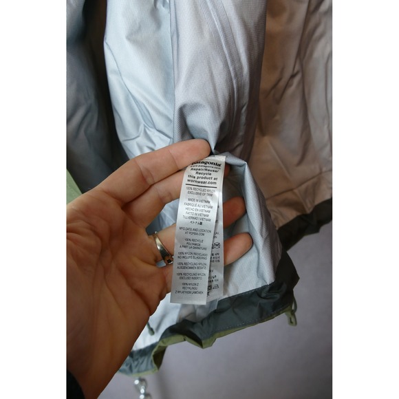 Patagonia H2No Men's Rain Jacket Green Hooded Waterproof Outdoor Size M EUC - Picture 9 of 13